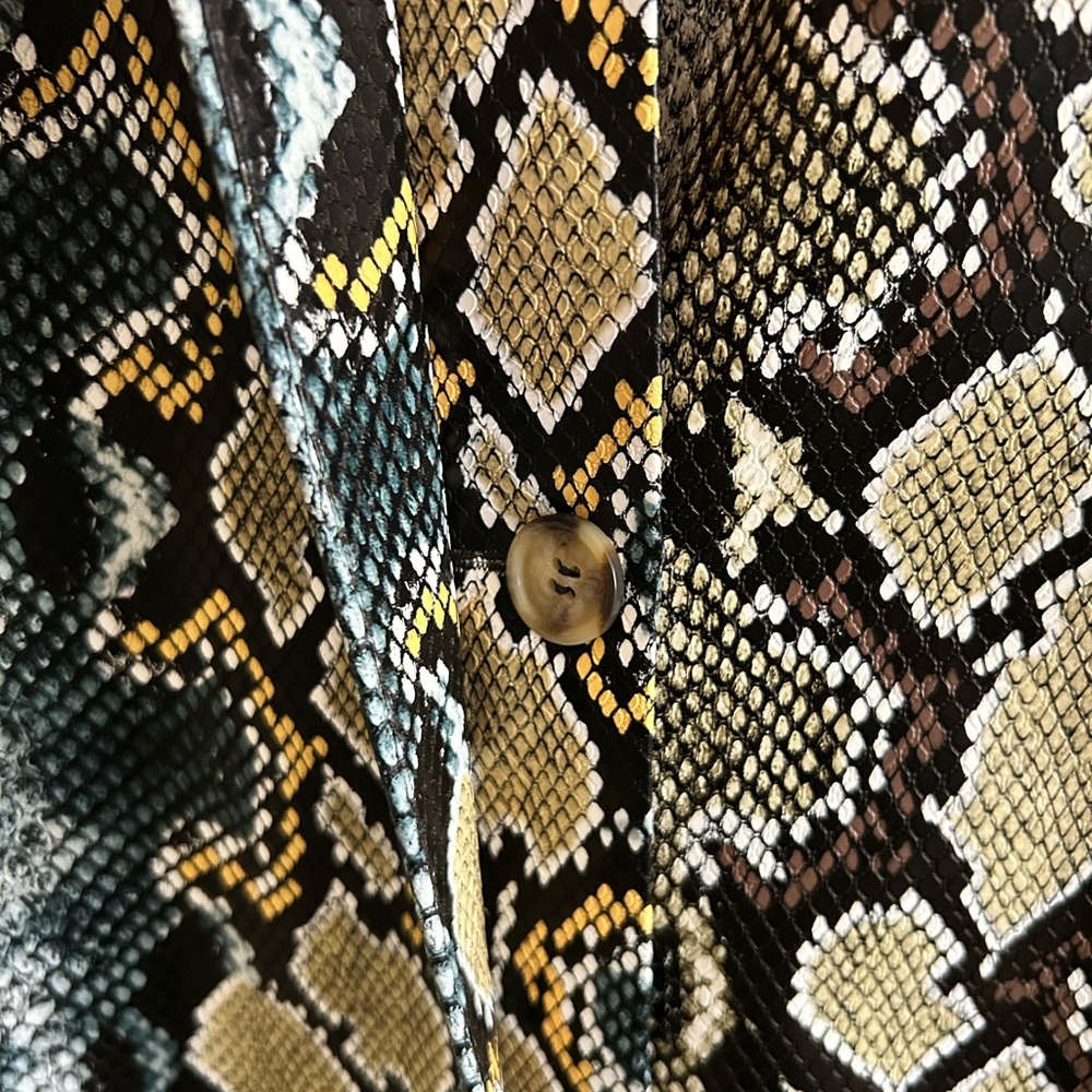 French Connection Snakeskin Print Trench Coat Lon… - image 3